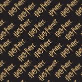 Camelot Harry Potter Logo Cotton Print, Black